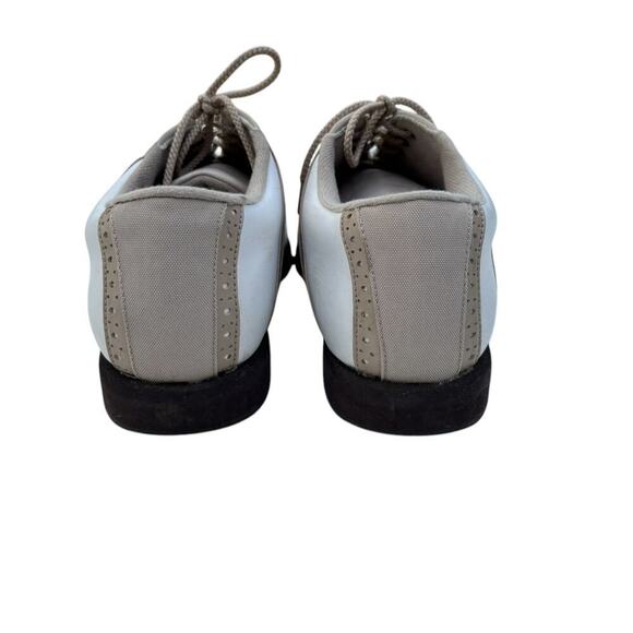 Footjoy Greenjoy Golf Shoes Women's Size 10 White Tan Saddle Oxfords - Picture 6 of 9